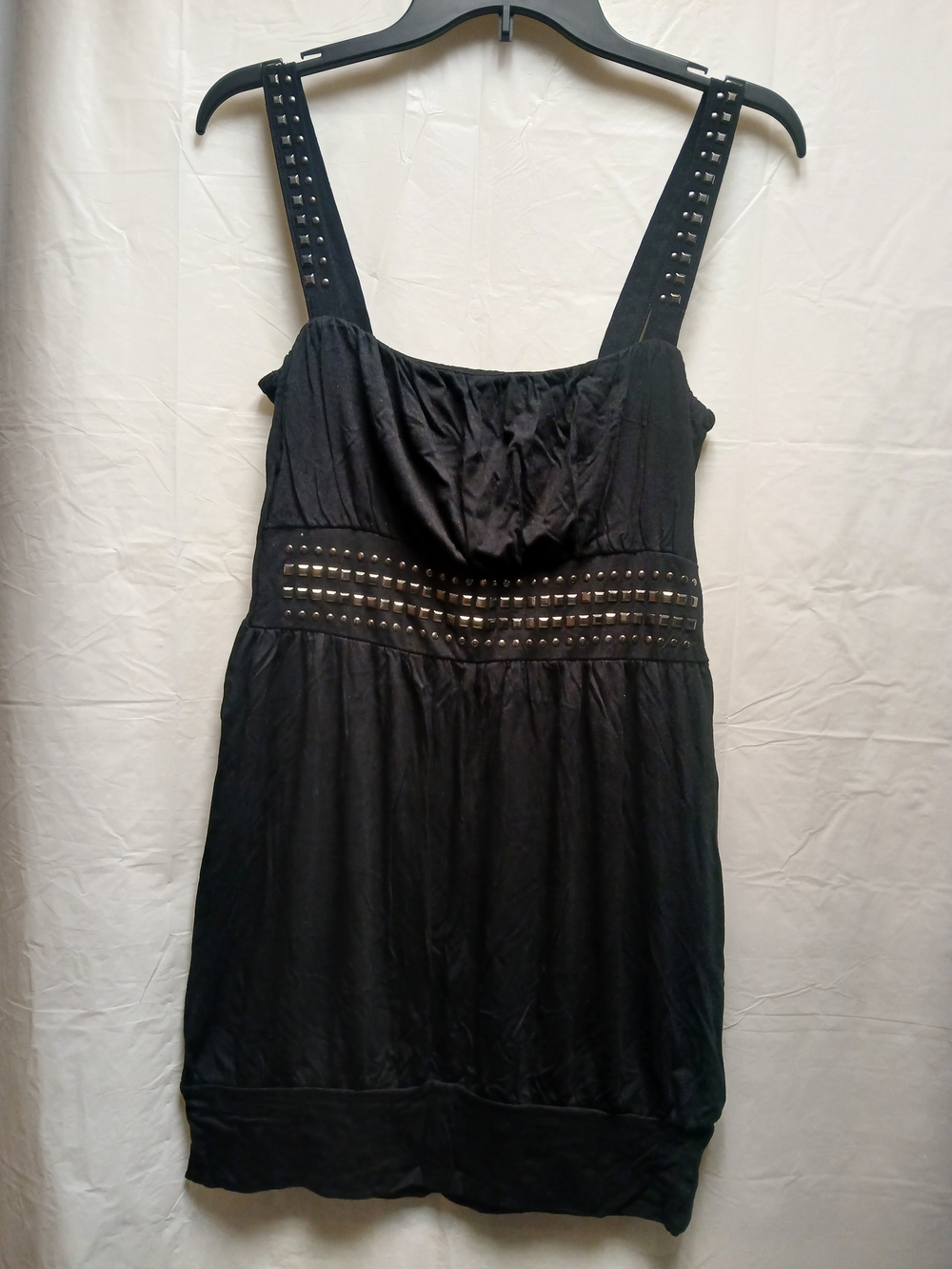 Black Studded Strap Sundress - Women